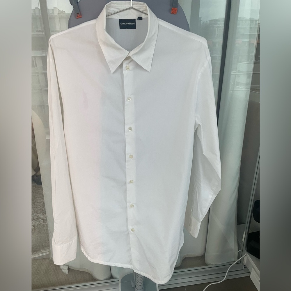 Giorgio Armani white button down shirt